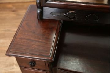 アンティーク家具　古民具・骨董　時代物　総唐木材の上質な鏡台(姿見)