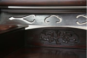 アンティーク家具　古民具・骨董　時代物　総唐木材の上質な鏡台(姿見)