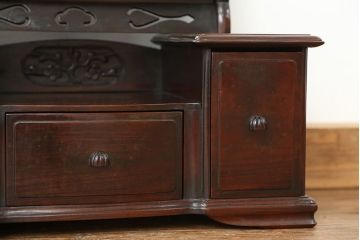 アンティーク家具　古民具・骨董　時代物　総唐木材の上質な鏡台(姿見)