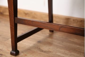 アンティーク家具　イギリスアンティーク　彫刻!オーク材ダイニングチェア　2脚セット(英国・椅子)