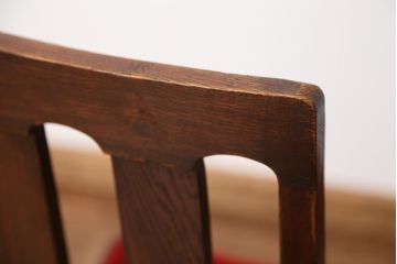 アンティーク家具　イギリスアンティーク　彫刻!オーク材ダイニングチェア　2脚セット(英国・椅子)
