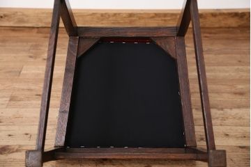 アンティーク家具　イギリスアンティーク　彫刻!オーク材ダイニングチェア　2脚セット(英国・椅子)