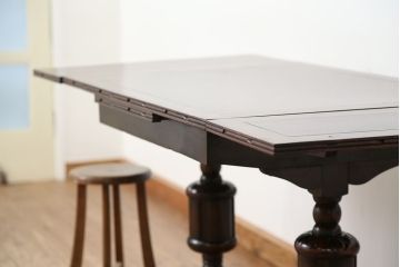 ヴィンテージ家具　イギリスビンテージ　シンプルなドローリーフテーブル(エクステンションテーブル)