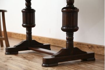 ヴィンテージ家具　イギリスビンテージ　シンプルなドローリーフテーブル(エクステンションテーブル)