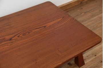 アンティーク家具　★古民具・骨董　特大!木目の素晴らしい一枚板ちゃぶ台(テーブル、座卓)