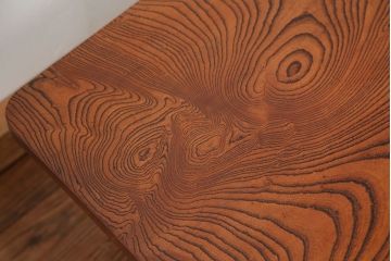 アンティーク家具　★古民具・骨董　特大!木目の素晴らしい一枚板ちゃぶ台(テーブル、座卓)