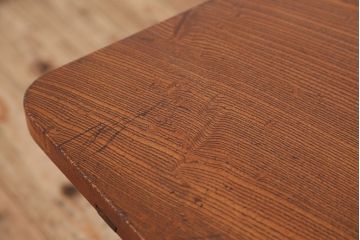 アンティーク家具　★古民具・骨董　特大!木目の素晴らしい一枚板ちゃぶ台(テーブル、座卓)