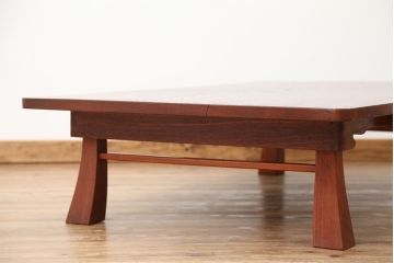 アンティーク家具　★古民具・骨董　特大!木目の素晴らしい一枚板ちゃぶ台(テーブル、座卓)