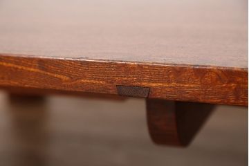 アンティーク家具　★古民具・骨董　特大!木目の素晴らしい一枚板ちゃぶ台(テーブル、座卓)