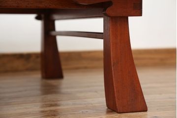 アンティーク家具　★古民具・骨董　特大!木目の素晴らしい一枚板ちゃぶ台(テーブル、座卓)