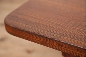 アンティーク家具　★古民具・骨董　特大!木目の素晴らしい一枚板ちゃぶ台(テーブル、座卓)