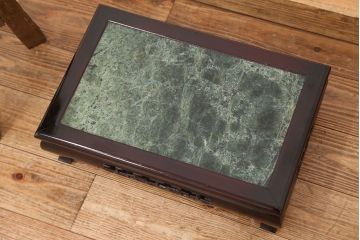 アンティーク雑貨　中古　唐木の大理石の花台