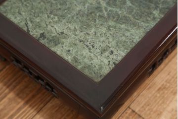 アンティーク雑貨　中古　唐木の大理石の花台