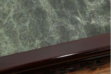 アンティーク雑貨　中古　唐木の大理石の花台