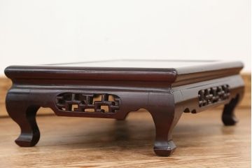 アンティーク雑貨　中古　唐木の大理石の花台