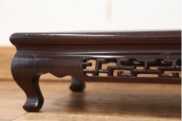 アンティーク雑貨　中古　唐木の大理石の花台