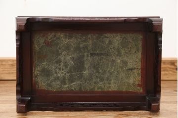 アンティーク雑貨　中古　唐木の大理石の花台