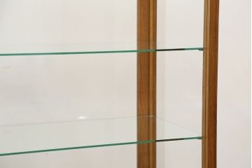 アンティーク家具　アンティーク　古い駄菓子屋の引き出し付きナラ材ガラスケース(飾り棚、ショーケース)
