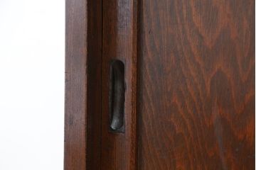 アンティーク家具　☆アンティーク　古い木のシックな二段重ね収納棚(食器棚)