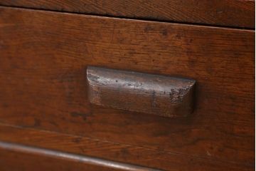 アンティーク家具　☆アンティーク　古い木のシックな二段重ね収納棚(食器棚)
