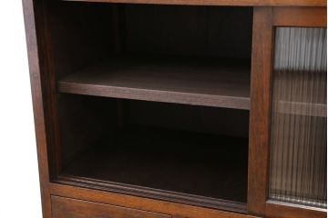 アンティーク家具　☆アンティーク　古い木のシックな二段重ね収納棚(食器棚)
