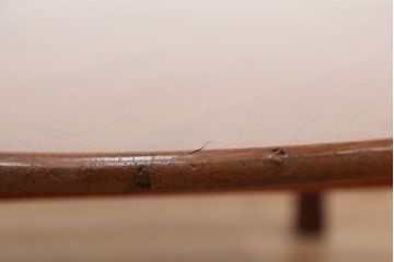 アンティーク家具　古民具・骨董　古い栓材の丸型ちゃぶ台