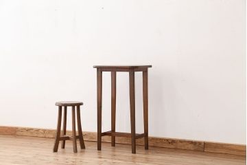 アンティーク家具　アンティーク　天板ケヤキ　高脚花台
