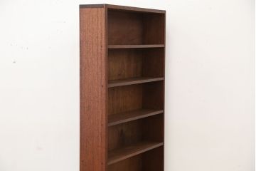 アンティーク家具　★アンティーク　古い木の縦型・薄型本棚(飾り棚)
