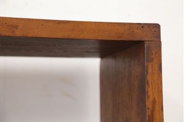 アンティーク家具　アンティーク　素敵なデザイン!古いナラ材の引き出し付き本棚(飾り棚、陳列棚)