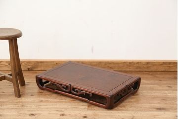 アンティーク雑貨　アンティーク　中古　大振りな唐木花台　