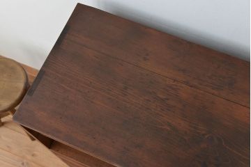 アンティーク家具　アンティーク　古い木の引き出し付き飾り棚(チェスト)