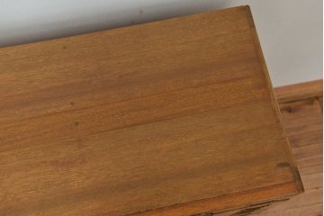 アンティーク家具　アンティーク　素敵なデザイン!古い木の鉄脚書類棚(カルテケース、小引き出し、レコードケース)