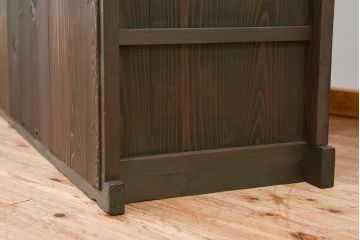 アンティーク家具　古民具・骨董　シックでモダンな関西水屋箪笥(食器棚、収納棚)