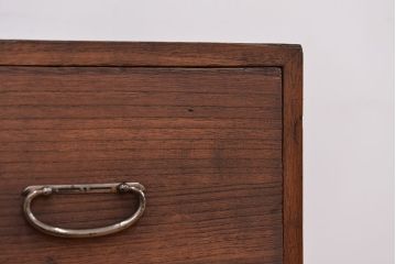 アンティーク家具　アンティーク　古い木のシンプルな鉄脚ローチェスト(ローボード)?
