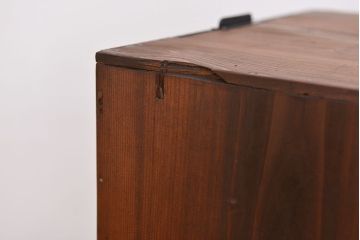 アンティーク家具　アンティーク　古い木のシンプルな鉄脚ローチェスト(ローボード)?