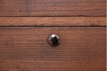 アンティーク家具　アンティーク　古い木のシンプルな鉄脚ローチェスト(ローボード)?