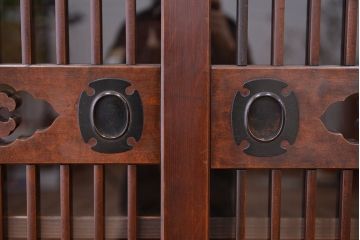 アンティーク家具　古民具・骨董　関西収納箪笥(水屋箪笥、ガラスケース、食器棚、収納棚)