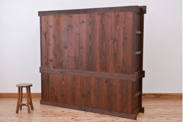 アンティーク家具　古民具・骨董　関西収納箪笥(水屋箪笥、ガラスケース、食器棚、収納棚)