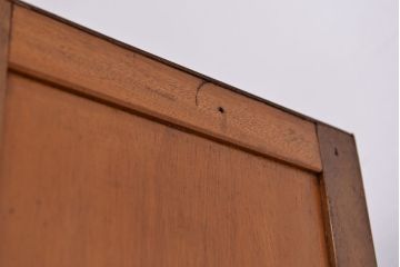 アンティーク家具　アンティーク　銀モールガラス扉の8マスロッカー収納棚(マス目棚)