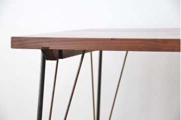 アンティーク家具　アンティーク　天板古材の鉄脚センターテーブル(作業台・机)