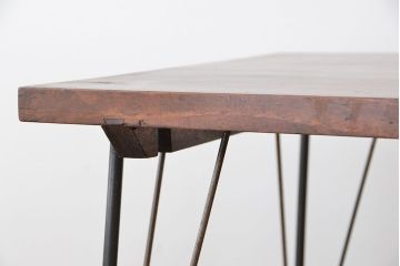 アンティーク家具　アンティーク　天板古材の鉄脚センターテーブル(作業台・机)