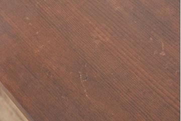 アンティーク家具　アンティーク　天板古材の大振りな鉄脚デスク(作業台・机・裁ち板)