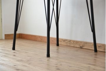 アンティーク家具　☆アンティーク　天板古材の大振りな鉄脚テーブル(作用台・机)・裁ち板?