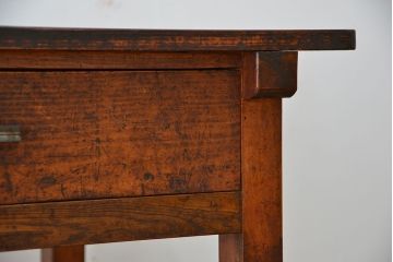 アンティーク家具　アンティーク　使い込まれた両面引き出し作業台(テーブル)