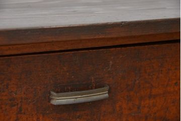 アンティーク家具　アンティーク　使い込まれた両面引き出し作業台(テーブル)