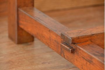 アンティーク家具　アンティーク　使い込まれた両面引き出し作業台(テーブル)