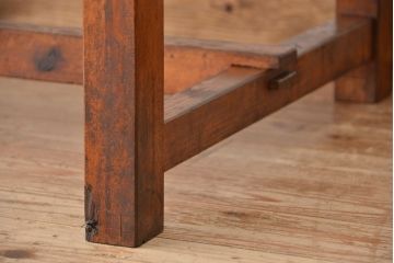 アンティーク家具　アンティーク　使い込まれた両面引き出し作業台(テーブル)