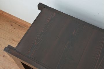 アンティーク家具　古民具・骨董　重厚な六尺水屋箪笥サイドボード上段(収納棚・食器棚)
