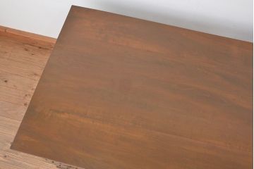 レトロ家具　アンティーク　昭和レトロ　レトロなデザインのシンプルな両袖机(テーブル、作業台)