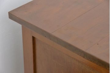 レトロ家具　アンティーク　昭和レトロ　レトロなデザインのシンプルな両袖机(テーブル、作業台)
